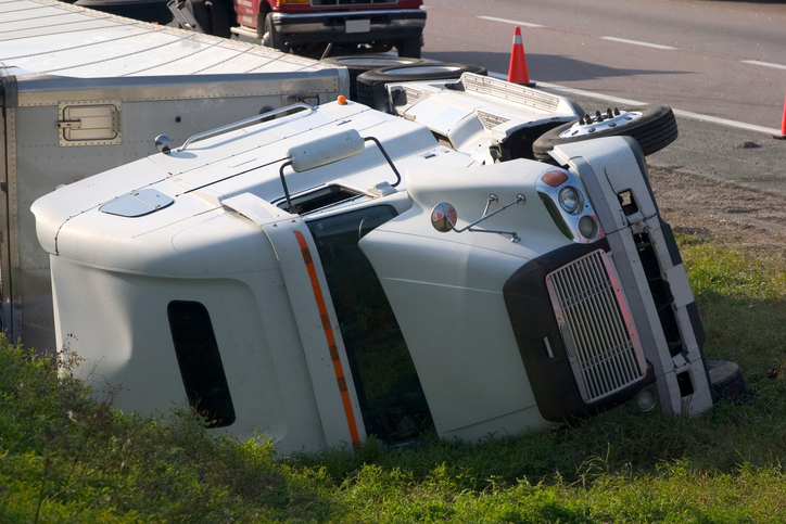 18 Wheeler overturned 